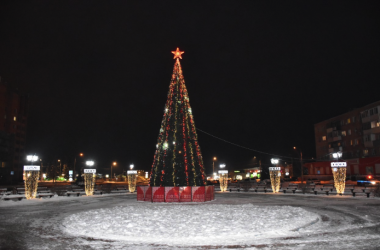 Новогоднюю елку установили в Новофедоровском 